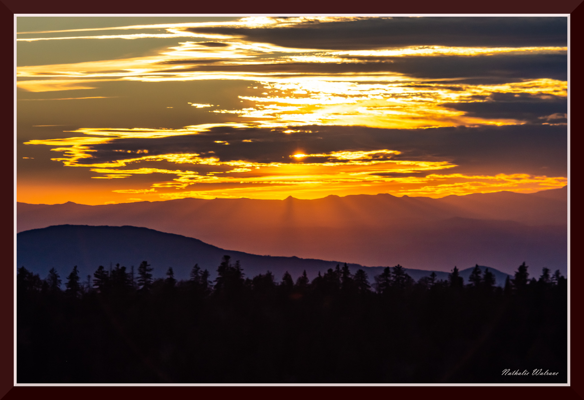 coucher de soleil en automne